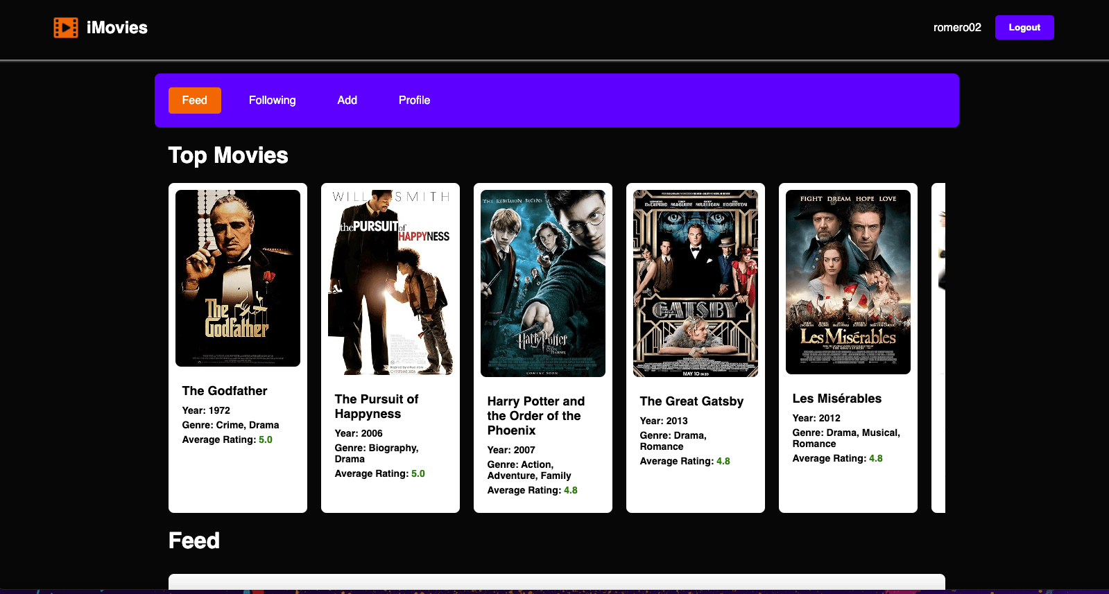 iMovies screenshot