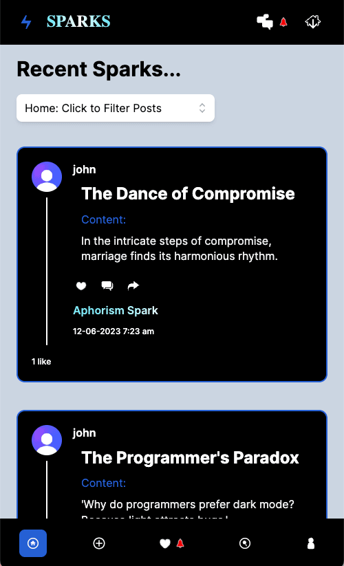 Sparks: Home mobile